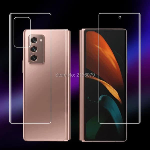 3-PACK 3-in-1 Hydrogel Skärmskydd Samsung Galaxy Z Fold 2 Transparent