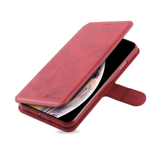 Effektfullt Exklusivt Retro Plånboksfodral - iPhone XR Röd