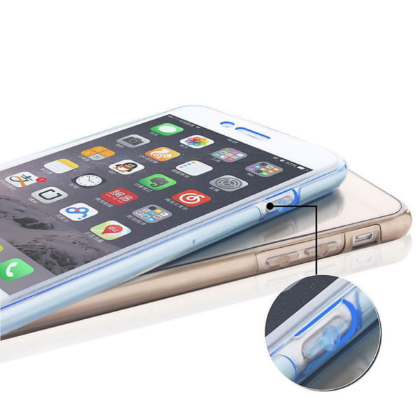 Kaksipuolinen silikonikuori kosketustoiminnolla iPhone XS Maxille Transparent/Genomskinlig