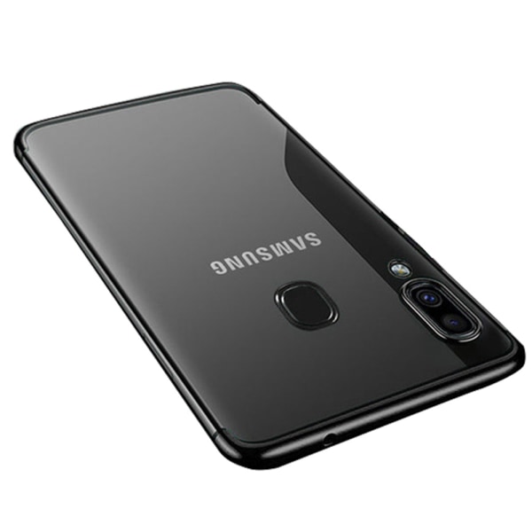 Samsung Galaxy A20E - Smart Floveme Silikone Cover Svart