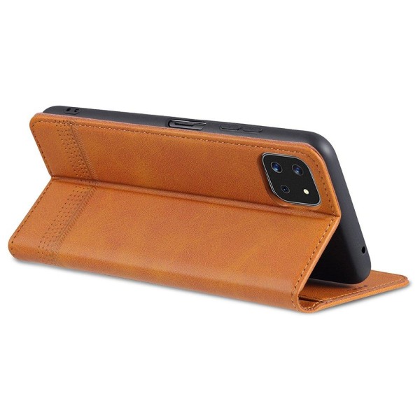 Glat AZNS Wallet Case - Samsung Galaxy A22 5G Mörkbrun