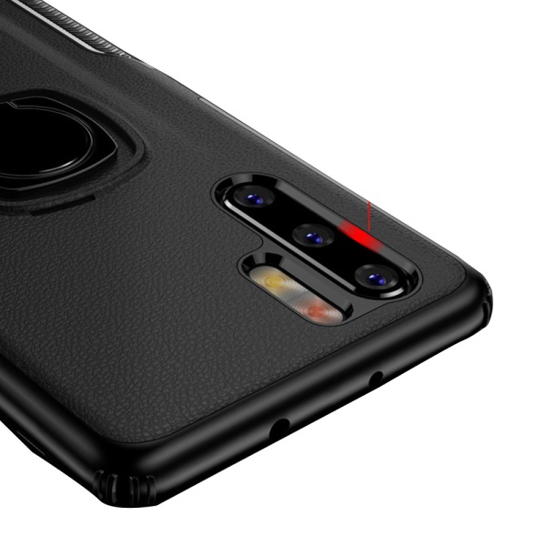 Huawei P30 Pro - Beskyttende Smart Cover med Ring Holder (LEMAN) Guld