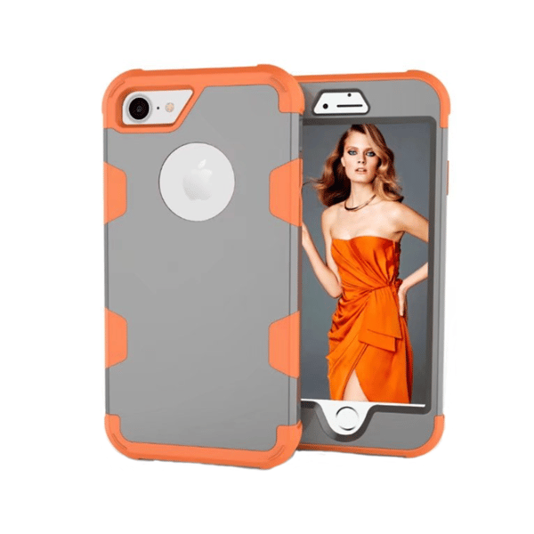 Lemans serie av Skyddande Skal för iPhone 7 Grå/Orange