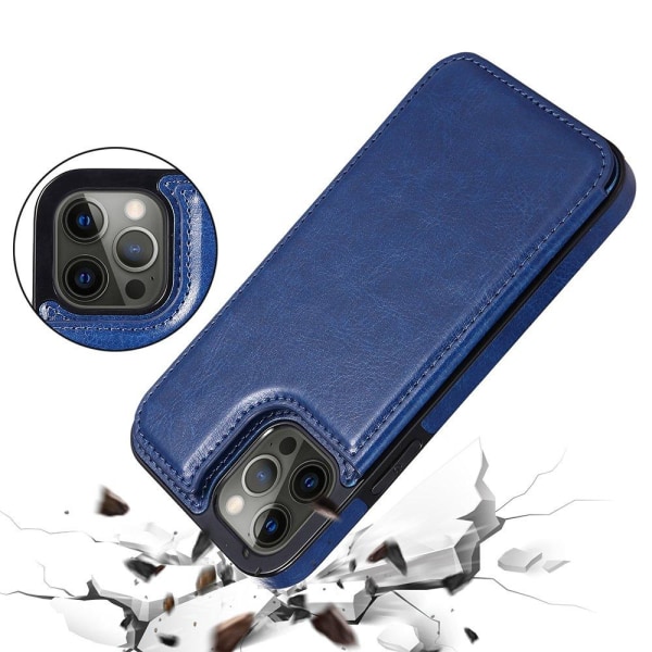 Professional-kotelo korttilokerolla (NKOBEE) - iPhone 12 Pro Mörkblå