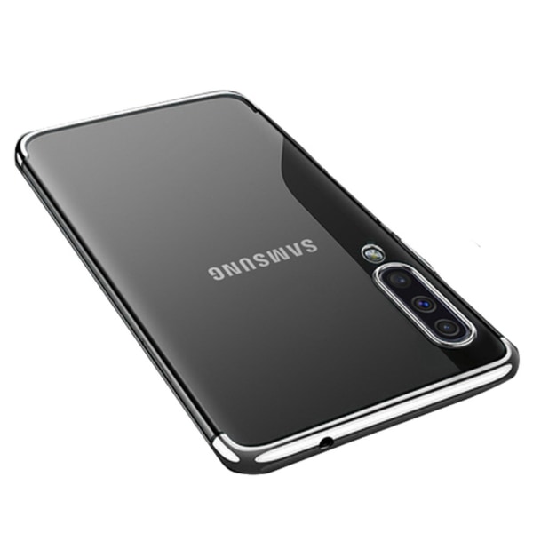 Suojaava älykäs silikonisuojus - Samsung Galaxy A50 Silver