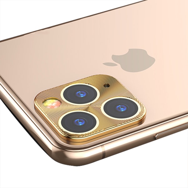 Premium Bakre Kameralinsskydd Metalram Al Alloy iPhone 11 Pro Guld
