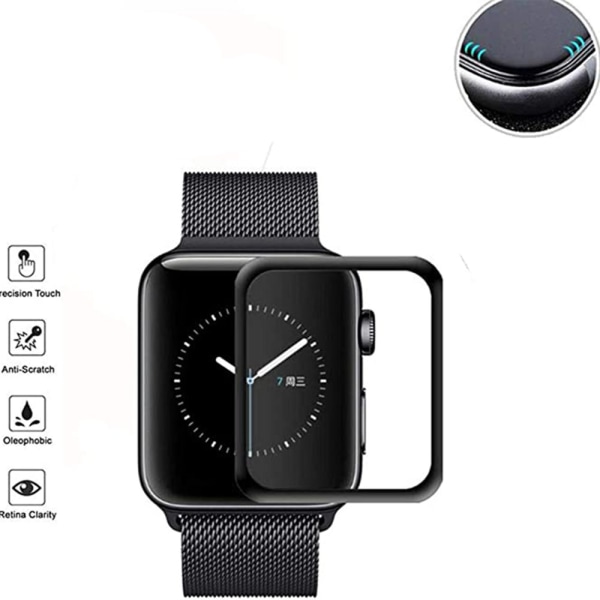 Apple Watch S4/S5 Mjukt Skärmskydd Svart 44mm