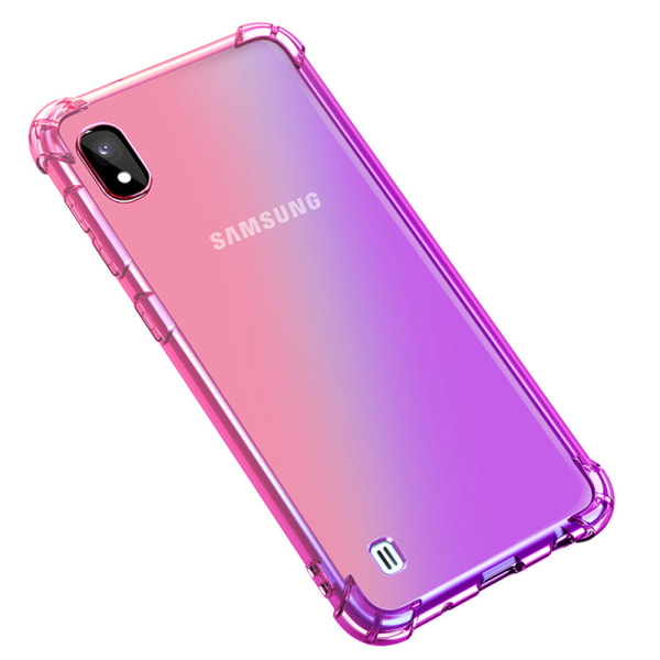 Genomt�nkt St�td�mpande Skal - Samsung Galaxy A10 Blå/Rosa