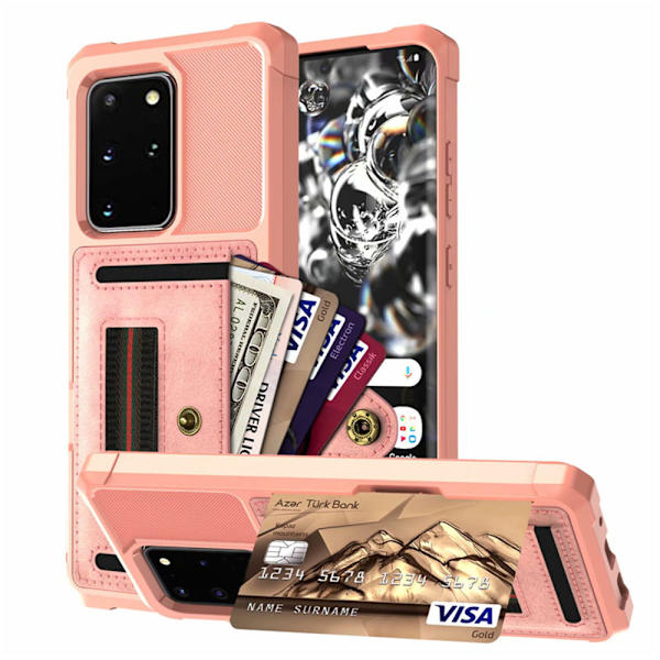 Gennemtænkt cover med kortholder - Samsung Galaxy S20 Plus Grön