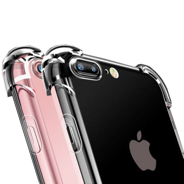 iPhone 7 Plus - Slittåligt Floveme Skal i Silikon Svart/Guld