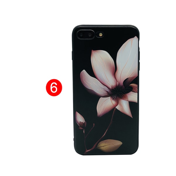 LEMAN Skal med Blom-motiv för iPhone 7 6