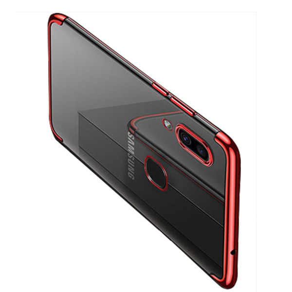 Samsung Galaxy A20E - Smart Floveme silikondeksel Röd