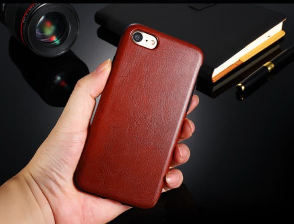 iPhone 7 Plus - Elegant Smart läderskal (Retro-Vintage) Vit Vit