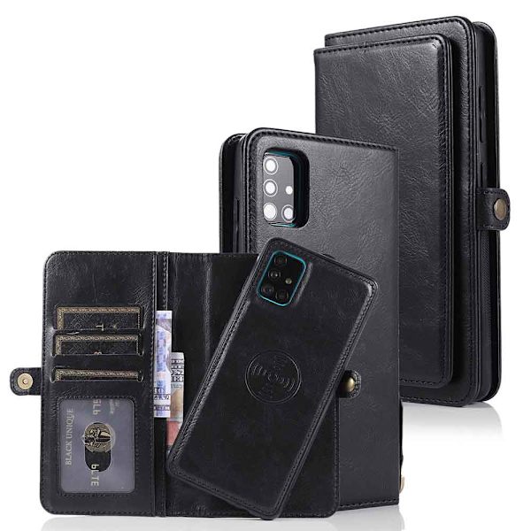 Smooth Wallet Case - Samsung Galaxy A71 Mörkblå