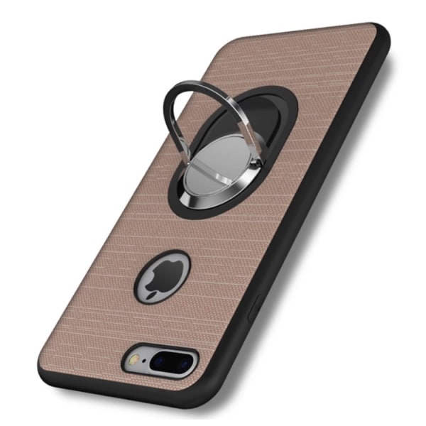 iPhone 5/5S/SE - Praktisk silikonetui med ringholder FLOVEME Ljusrosa