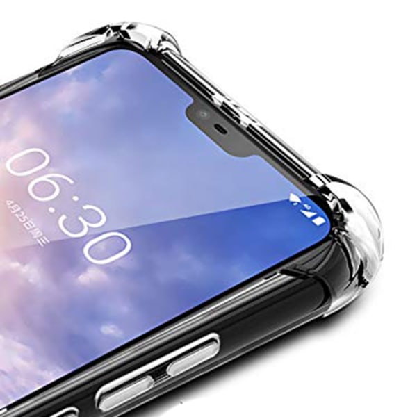 Huawei Mate 20 Pro - Skyddande Skal med Korthållare Transparent