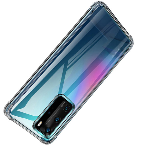 St�td�mpande Silikonskal - Huawei P40 Pro Transparent/Genomskinlig