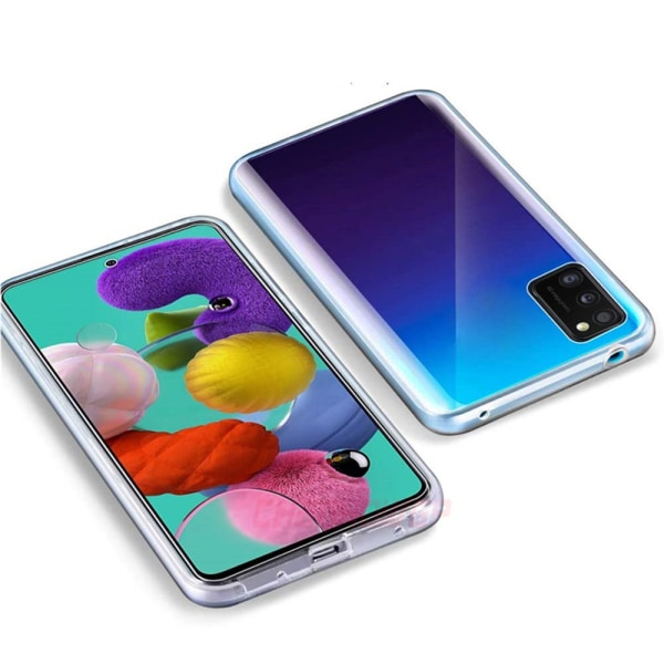 Stødabsorberende dobbelt silikonecover (nord) - Samsung Galaxy A41 Blå