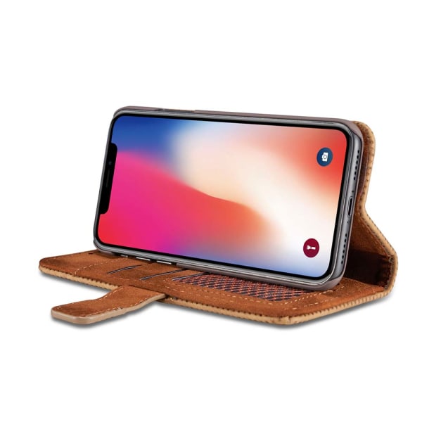 iPhone 11 Pro Max - Genomtänkt Vintage Plånboksfodral Brun