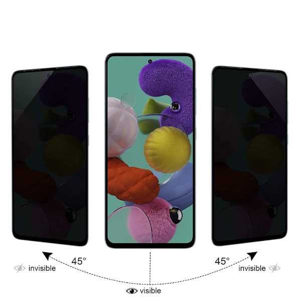 3-PAK Anti-Spy skärmskydd HD 0,3 mm Samsung Galaxy A52s 5G Transparent