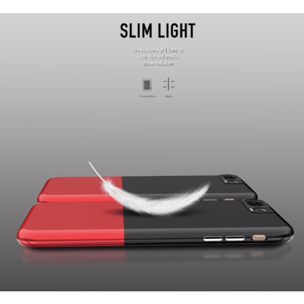 iPhone 6/6S plus - Stilrent skal i 2 delar från FLOVEME Svart/Röd
