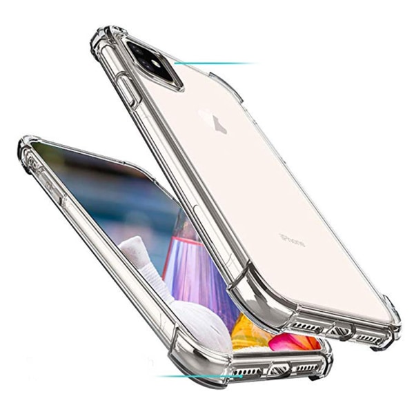 iPhone 11 Pro - Kraftfuldt robust silikonetui med ekstra beskyttelse Transparent/Genomskinlig