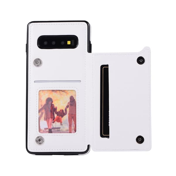 Samsung Galaxy S10 - Cover med pung/kortrum Vit