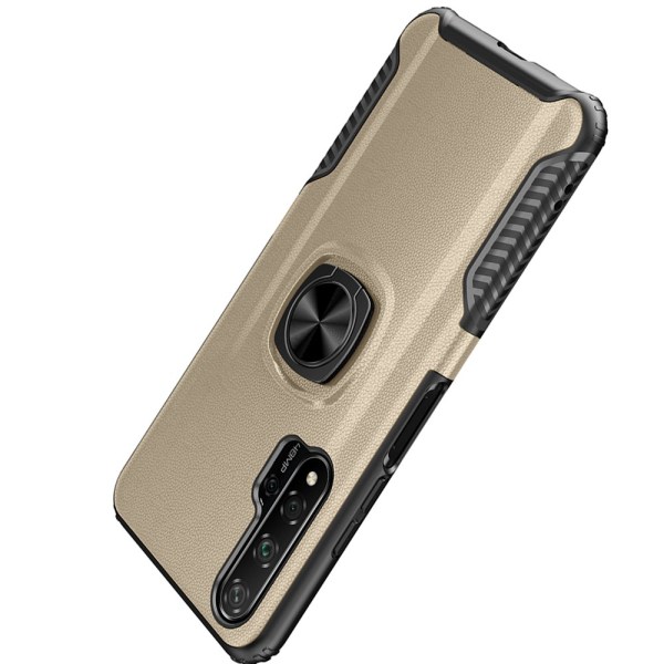 Huawei Nova 5T - Cover med ringholder Svart