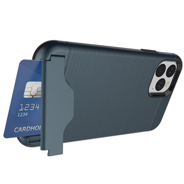 Beskyttelsescover med kortrum (JENSEN) - iPhone 11 Pro Max Grå