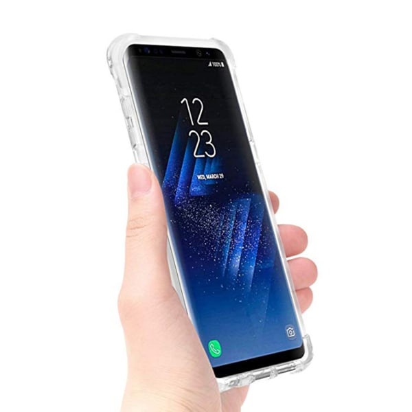 Samsung Galaxy S8 - Smooth Floveme-kotelo korttilokerolla Transparent/Genomskinlig