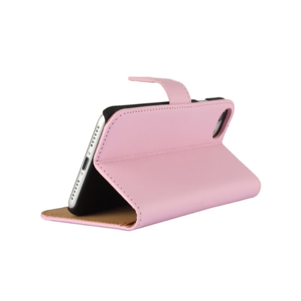 Stilrent Exklusivt RETRO Plånboksfodral i läder iPhone 7 PLUS Hot Pink