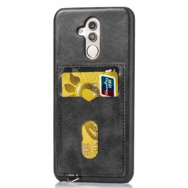 Huawei Mate 20 Lite - Vintage Skal med Kortfack Grön