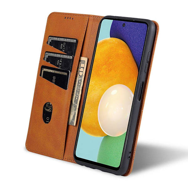 Glat AZNS Wallet Case - Samsung Galaxy A22 5G Brun