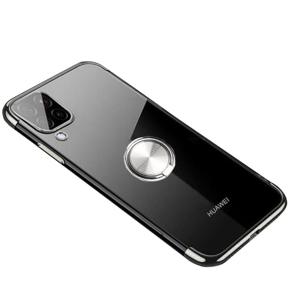 Huawei P40 Lite - Elegant Skal med Ringhållare Röd