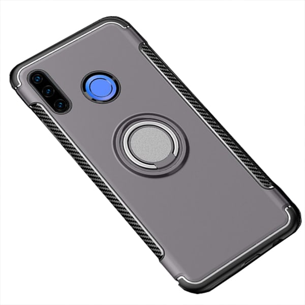 Stilrent Floveme Skal med Ringhållare - Huawei P30 Lite Röd
