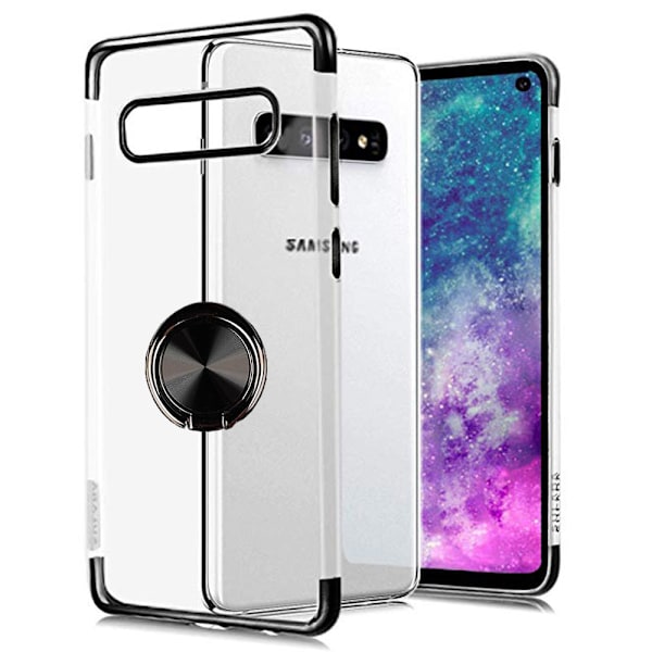 Robust Skyddsskal med Ringhållare - Samsung Galaxy S10+ Blå