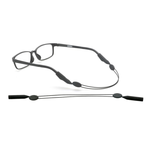 Sileä ja säädettävä silmälasijohto (Seniilijohto) Svart Barn 21-29cm