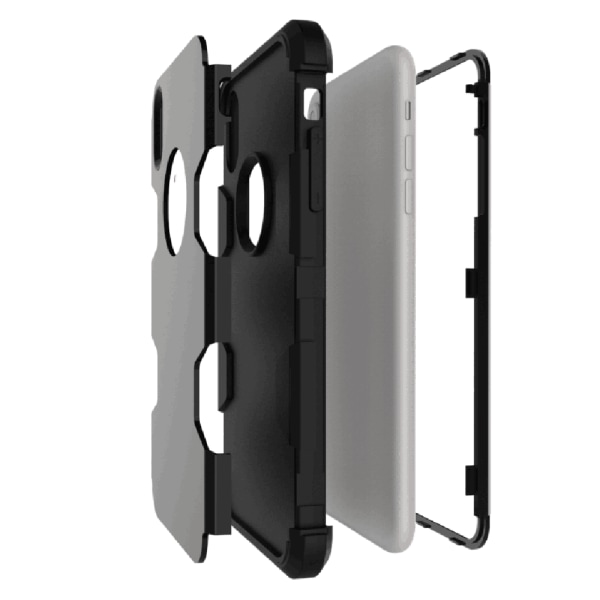 iPhone XS Max - Stilig og beskyttende deksel (LEMAN) Roséguld/Grå