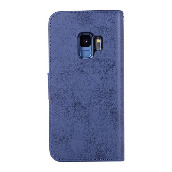 Samsung Galaxy S9 - Silk-Touch Etui med Pung og Skal Brun