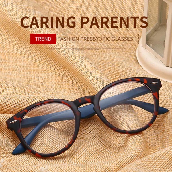Unisex læsebriller med behageligt stel Blå 4.0