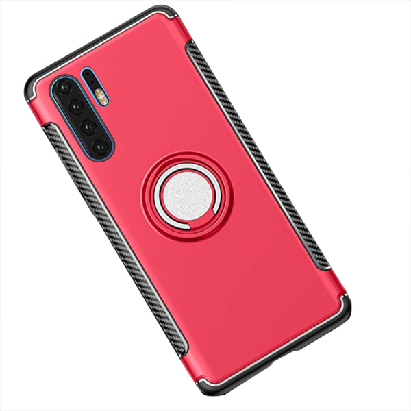 Huawei P30 Pro - Stilfuldt cover med ringholder (FLOVEME) Röd