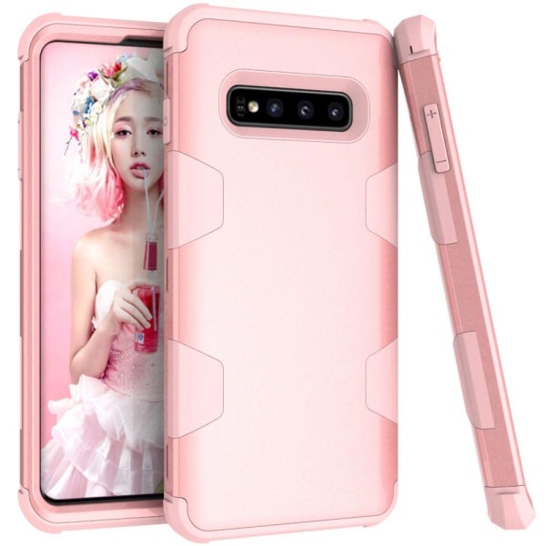 Samsung Galaxy S10E - Kraftfuldt stødabsorberende cover Roséguld/Grå