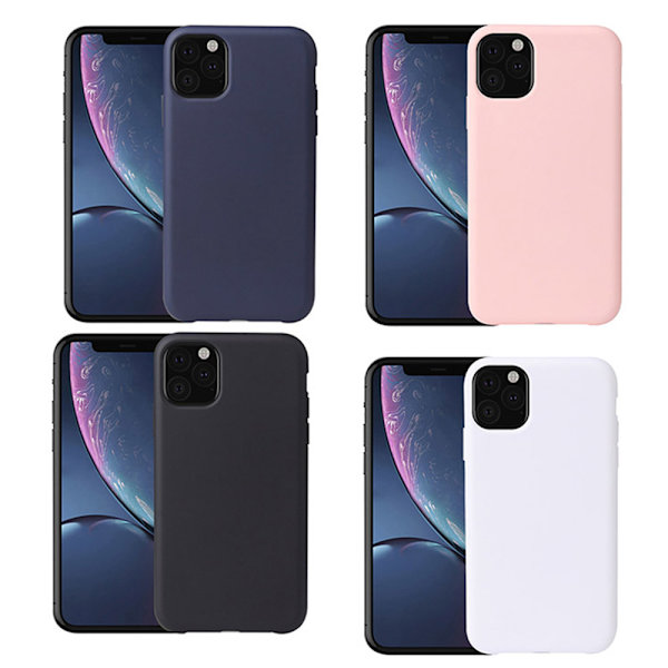 Stilfuldt holdbart silikonecover - iPhone 11 Pro Max Mörkblå