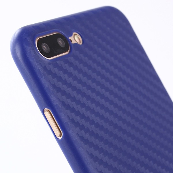 Tunt och stilrent Skal i matt-Carbonfinish för iPhone SE 2020 Marinblå
