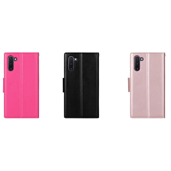 Skyddande Robust Plånboksfodral - Samsung Galaxy Note10 Rosaröd