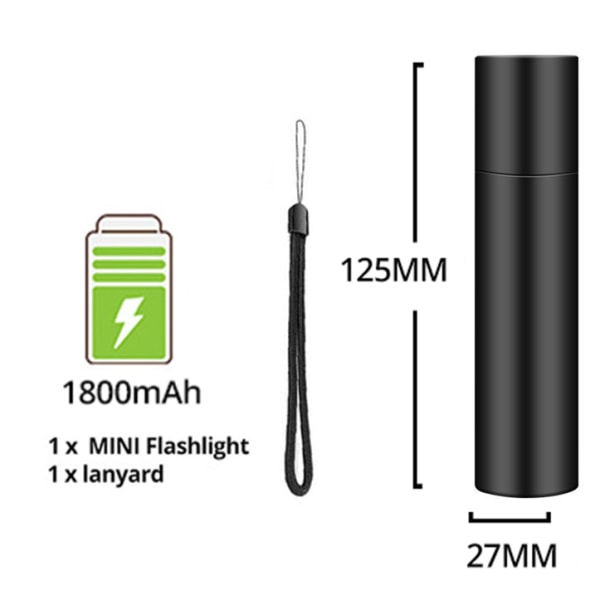 Praktiskt Smart LED Ficklampa (Laddningsbar) Silver