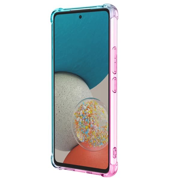 Samsung Galaxy S24 FE - Klar Design & Maxat Skydd Blå/Rosa