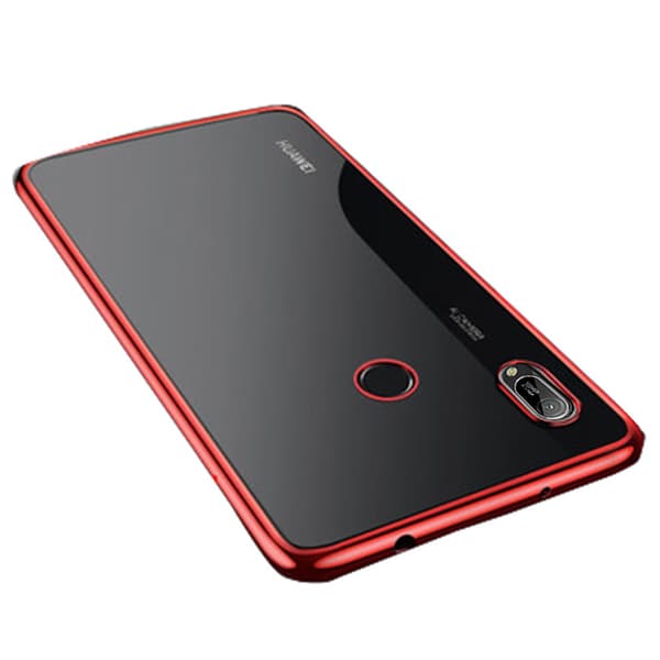 Huawei Y6 2019 - Exklusivt Kraftfullt Silikonskal Silver