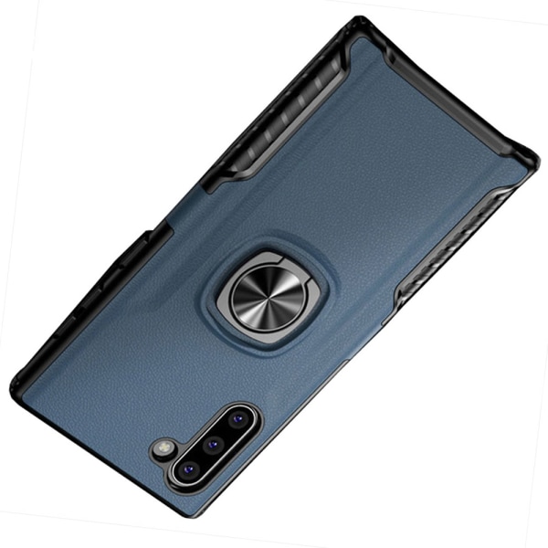 Genomtänkt Skal med Ringhållare - Samsung Galaxy Note10 Mörkblå