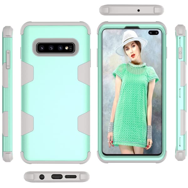 Samsung S10 Plus - Elegant og beskyttende cover \"Rugged Robot\" Lila